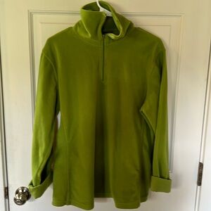 Lime green fleece quarter zip